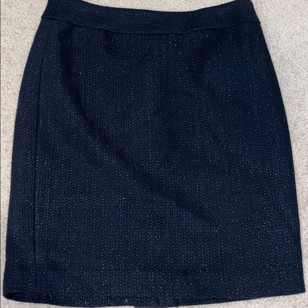 Ann Taylor Black and Gold Tweed Skirt